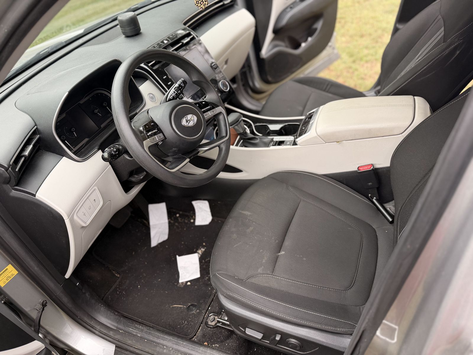 Driver's seat and dash before detailing