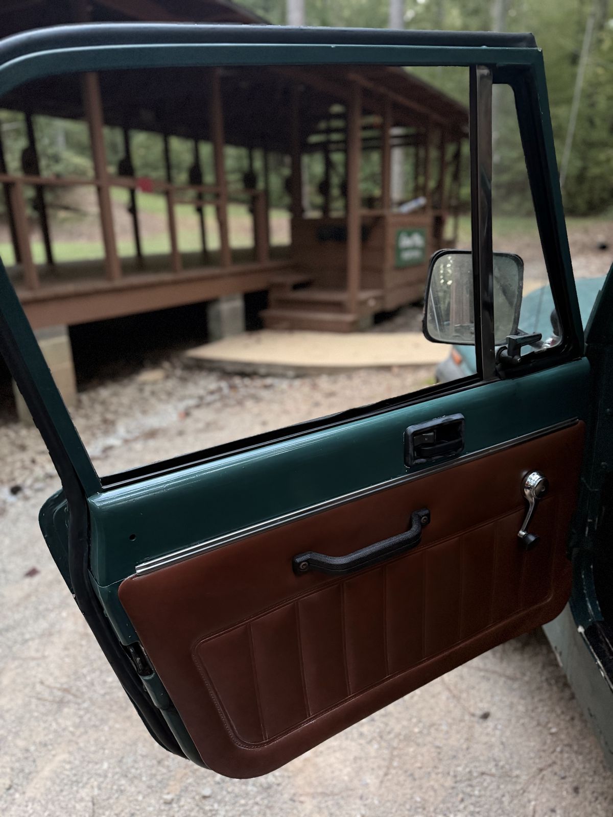 Classic Jeep, driver door panel, after detailing