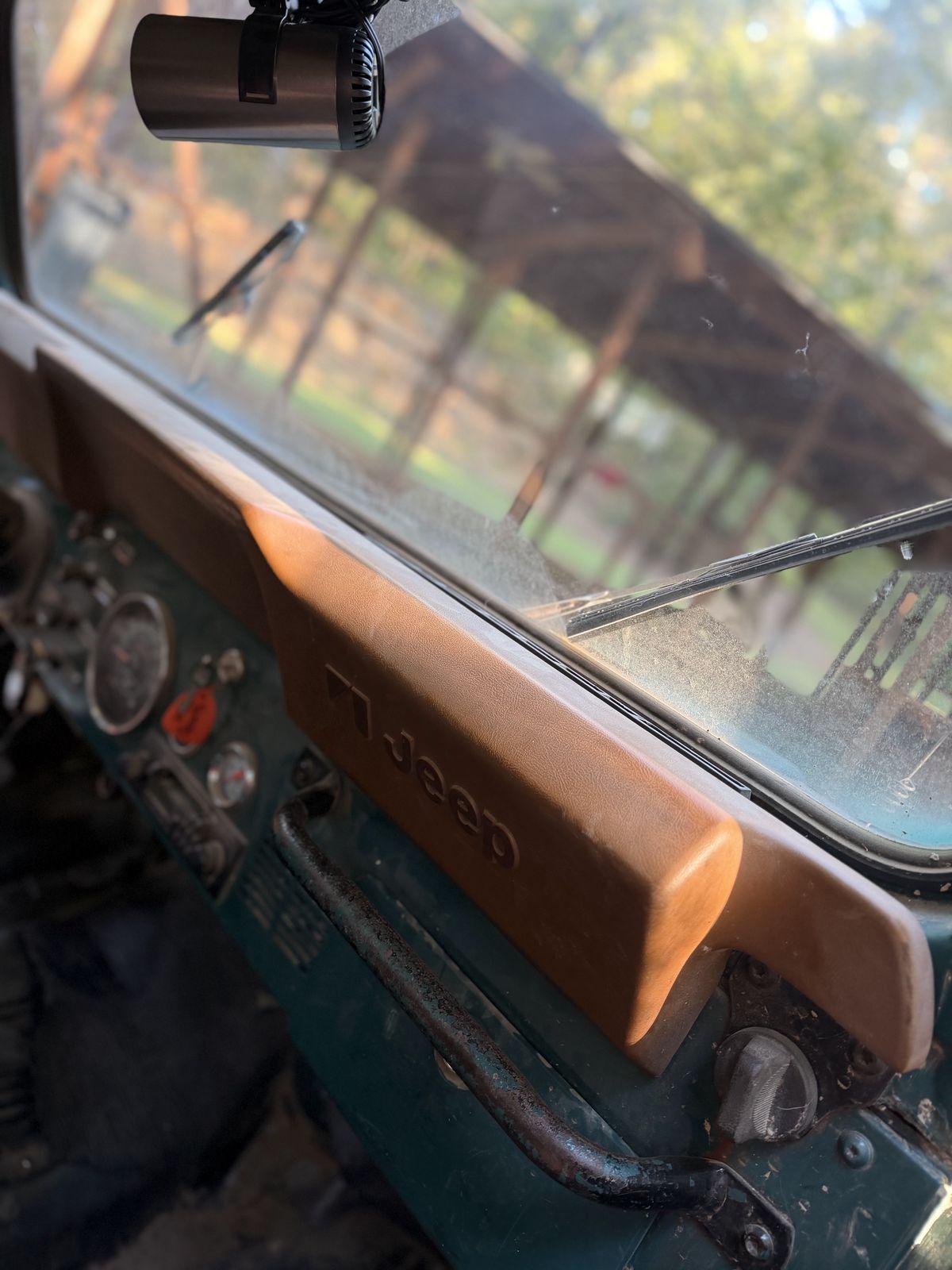 Classic Jeep, dash and windshield frame, before detailing