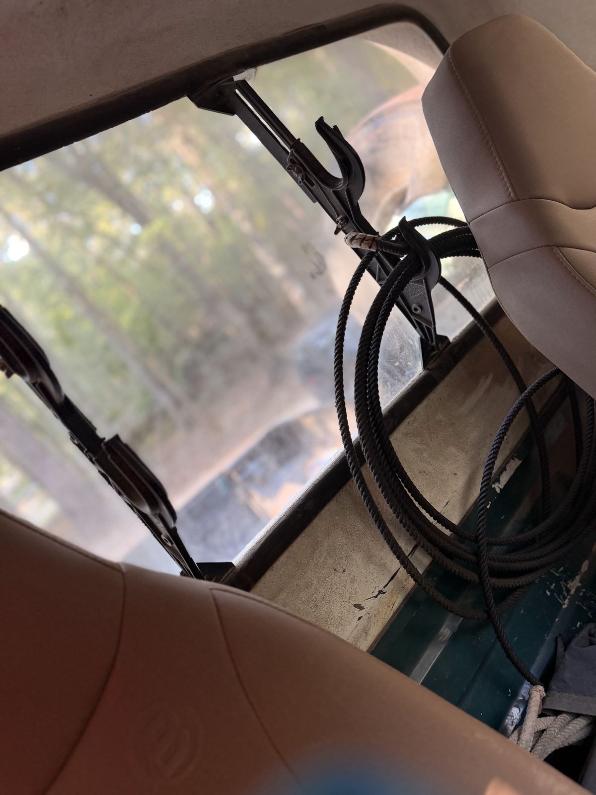 Classic Jeep, seat back and roll bar, before detailing